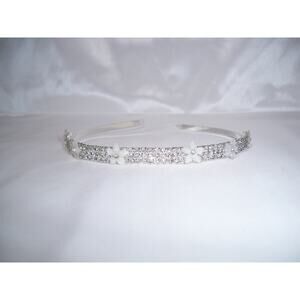 Rhinestone headband tiara, floralThin Hairband Rhinestone Bridal Hairband